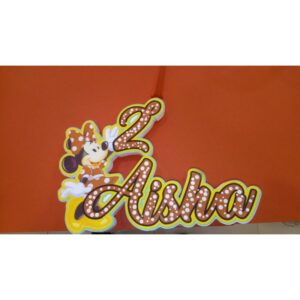 topper personaggio personalizzabile con nome e età 15x30