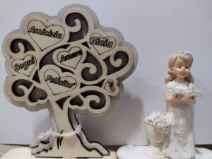 ALBERO DELLA VITA CON BIMBO/A COMUNIONE O CRESIMA - maschio