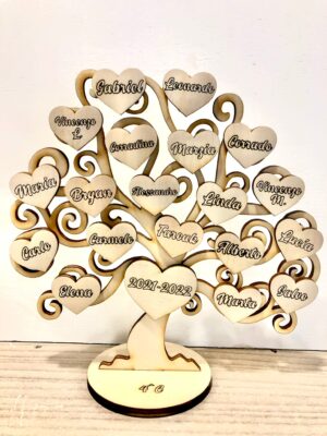 albero della vita con cuori personalizzabili