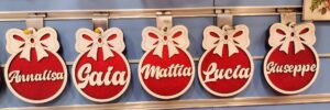 Palline di natale con nome
