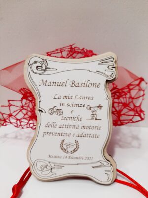 Pergamena bomboniera laurea